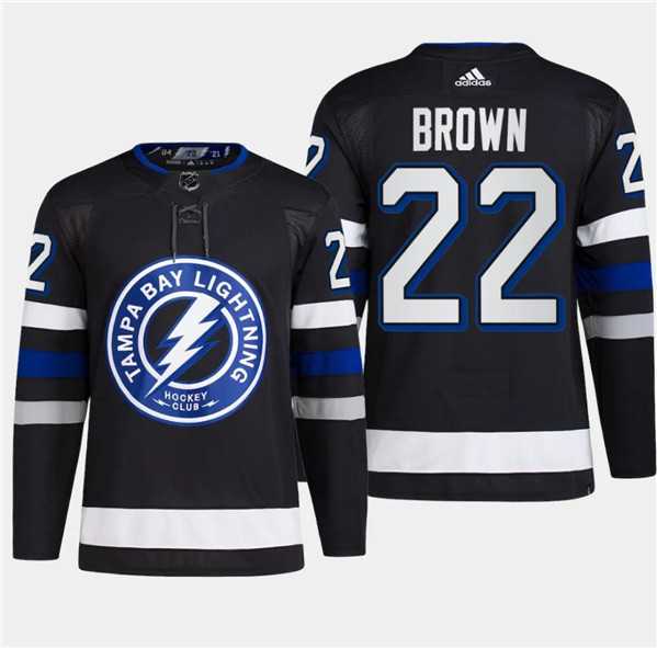 Mens Tampa Bay Lightning #22 Logan Brown Black 2024 Stadium Series Stitched Jersey Dzhi->tampa bay lightning->NHL Jersey